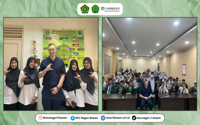 “Become the Best Version of Yourself”, MTsN 1 Batam Hadirkan Kris Hamilton dalam Program Native Speaker Visit