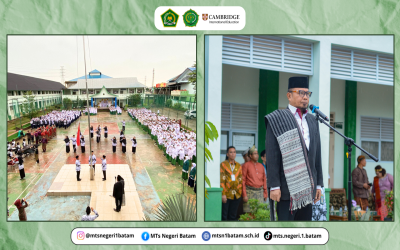 Upacara Peringatan Hari Guru Nasional ke-80 di MTsN 1 Batam Berlangsung Khidmat di Tengah Hujan Gerimis